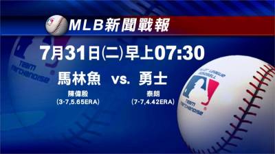 馬林魚完封國民 陳偉殷週二早上戰勇士