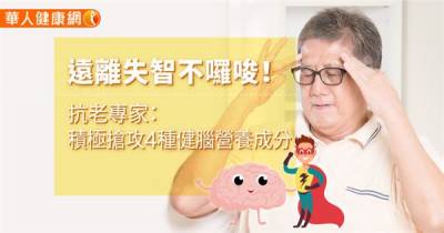 遠離失智!抗老專家教你這樣補充4種健腦營養成分,從哪些食物中攝取呢?