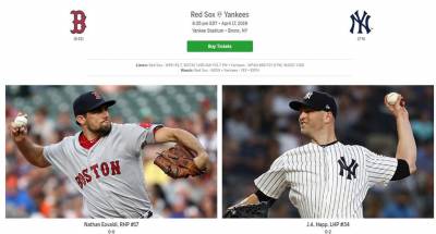 MLB/世仇大戰開打! 洋基主場對決紅襪