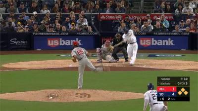 MLB/三億美金男首度對決 馬查多滿貫砲技壓哈波