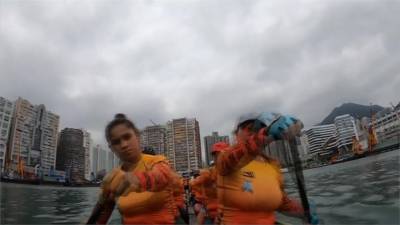 香港女子龍舟賽 菲律賓籍外傭隊奪冠