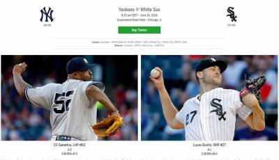 MLB/沙胖先發扛止敗任務 率領洋基迎戰白襪勝投王