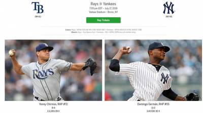 MLB/洋基派出王牌投手搶勝 光芒力拚東區王座