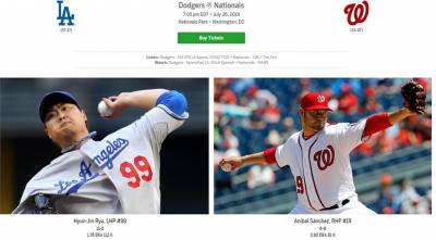 MLB/柳賢振先發打頭陣 領軍道奇對抗地主國民