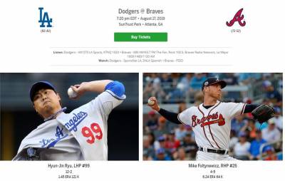 MLB/防禦率王柳賢振披掛上陣 率領道奇抗勇士