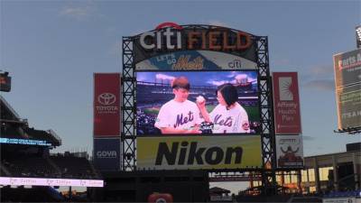 MLB/蔡總統「現身」大都會台灣日螢幕 蔡阿嘎登板開出好球