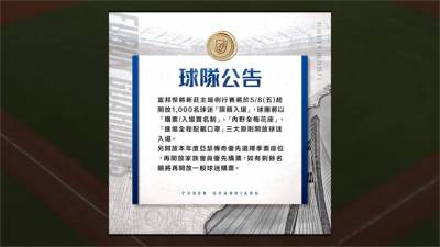 中職確定開放千人進場 再受國際媒體關注