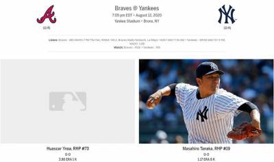 MLB/洋基拚主場6連勝 派出田中將大迎戰勇士