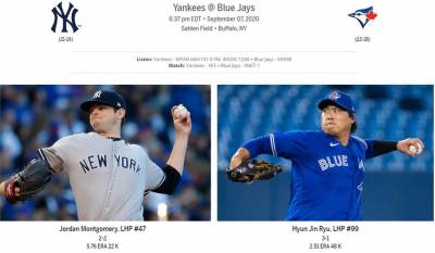 MLB/藍鳥強投柳賢振先發 對決「邪惡帝國」紐約洋基