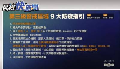 快新聞/雙北升三級警戒 陳時中:餐廳若無法實聯制禁止營業