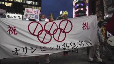 東京出現抗議人潮 破80 日本民眾反東奧
