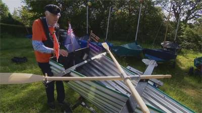 英國米克船長自製鐵船 運河上航行募款