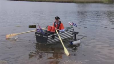 英國米克船長自製鐵船 運河上航行募款