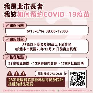 快新聞/北市拍板!85歲以上6 13上午8時開放網路預約打疫苗