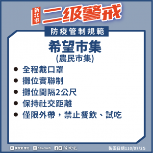 快新聞/727全台降至二級警戒 三圖一次看懂新北市放寬規定