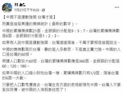 東奧/黃安酸「台灣不是個國」 網轟:放棄健保吧!