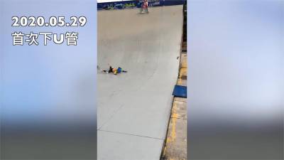 影/8歲女孩苦練1年征服滑板 網讚:參加2024奧運