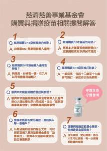 快新聞/台泥捐1億元助採購500萬劑BNT疫苗 慈濟:共善共行 齊心防疫