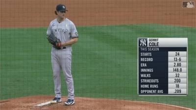 三度K掉全壘打王大谷 洋基王牌柯爾飆15K止敗